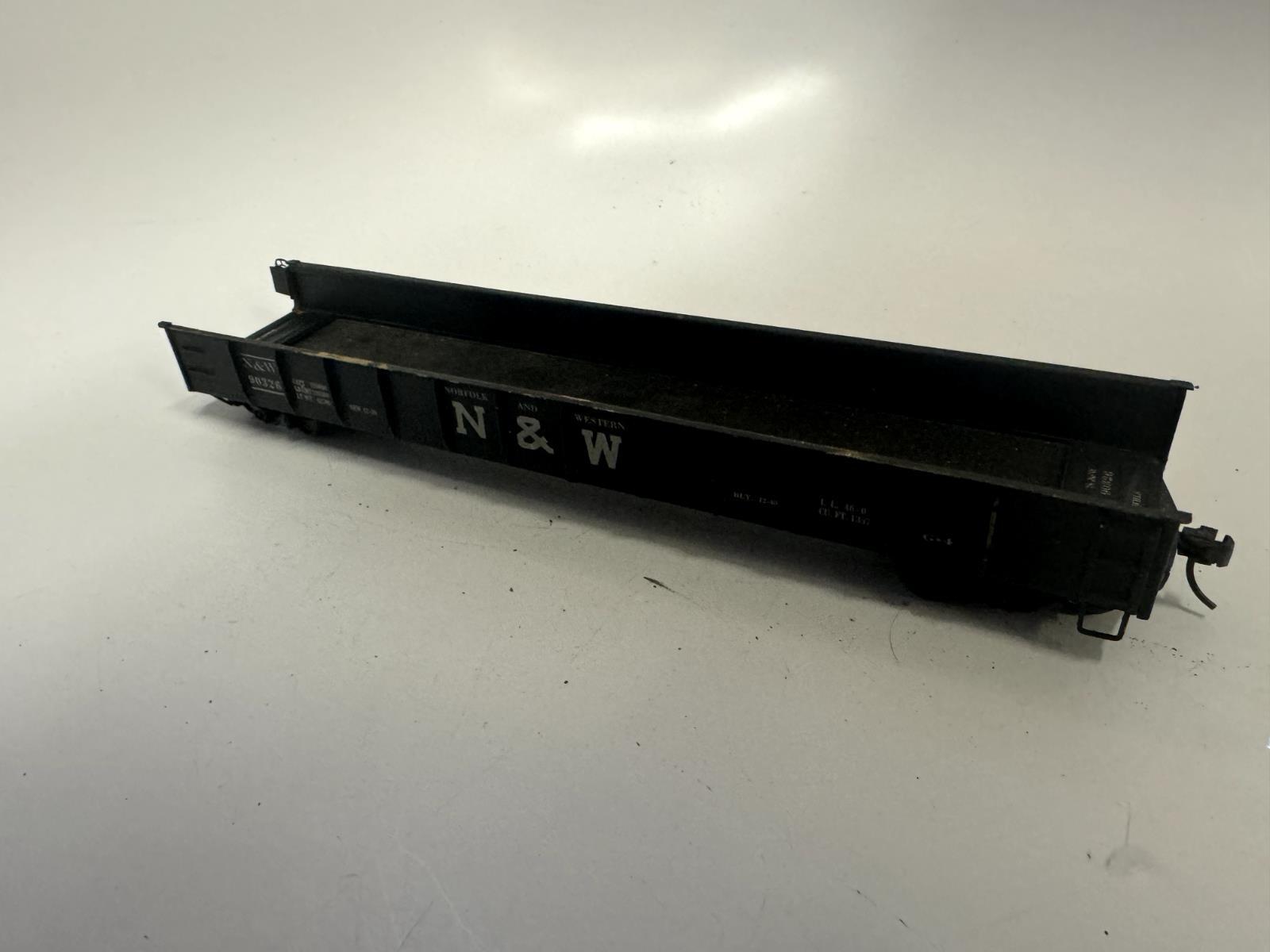 O SCALE 2R NORFOLK & WESTERN FOLDING TAB END MOW GONDOLA BRASS PRECISION SCALE? - WISE GUYS HOBBIES LLC