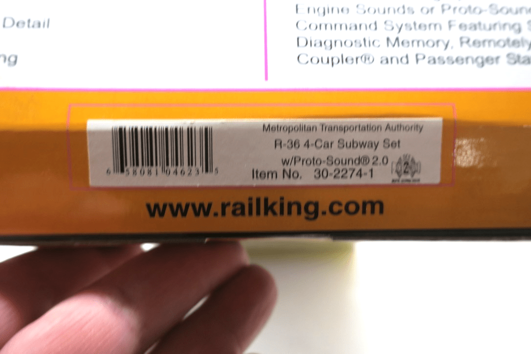 Rail King Mth O Gauge R - 36 4 - Car Subway Set With Proto Sound 30 - 2274 - 1 - WISE GUYS HOBBIES LLC