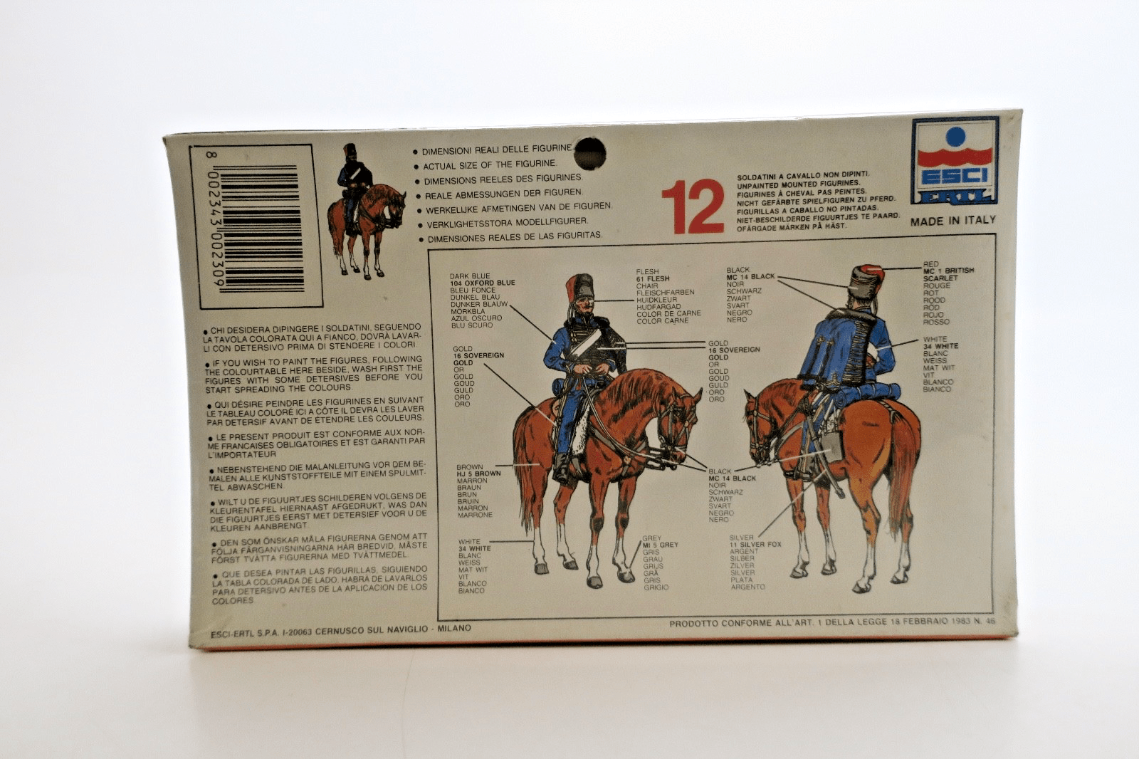 ESCI 1/72 British Light Dragoons Model Kit 230 - WISE GUYS HOBBIES LLC