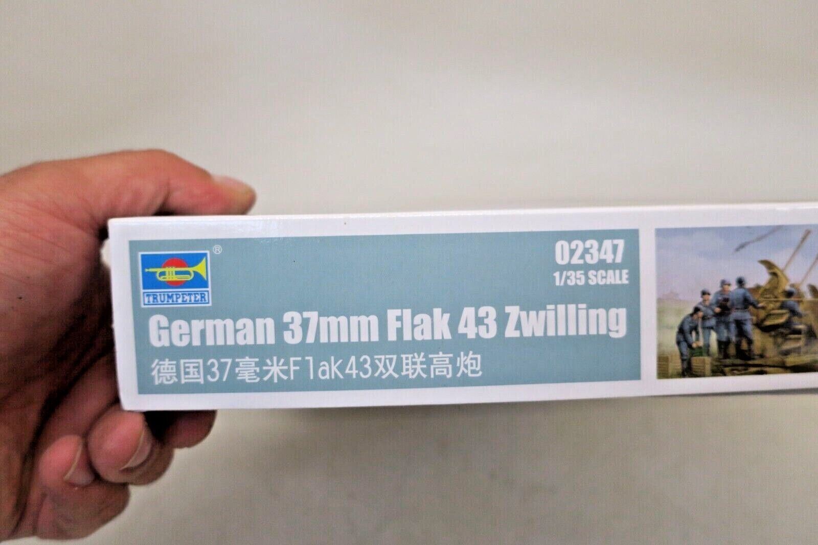 Trumpeter models 2347 1:35 German 37mm Flak 43 Zwilling Gun 9580208023472 - WISE GUYS HOBBIES LLC