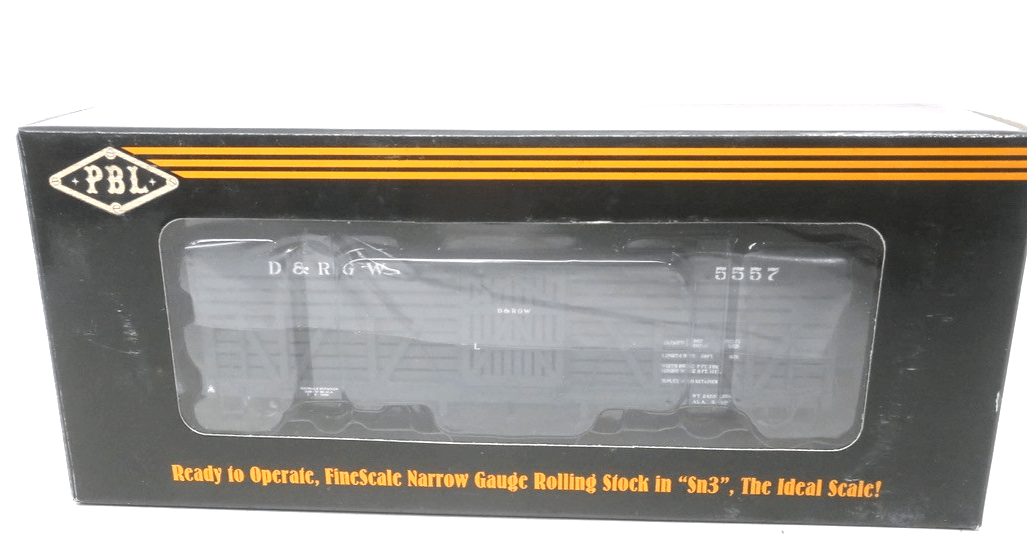 PBL Sn3 RTR PBL-5557-01 D&RGW Double Deck Stock Car 5557 w/Style 1 Doors 1:64 - WISE GUYS HOBBIES LLC