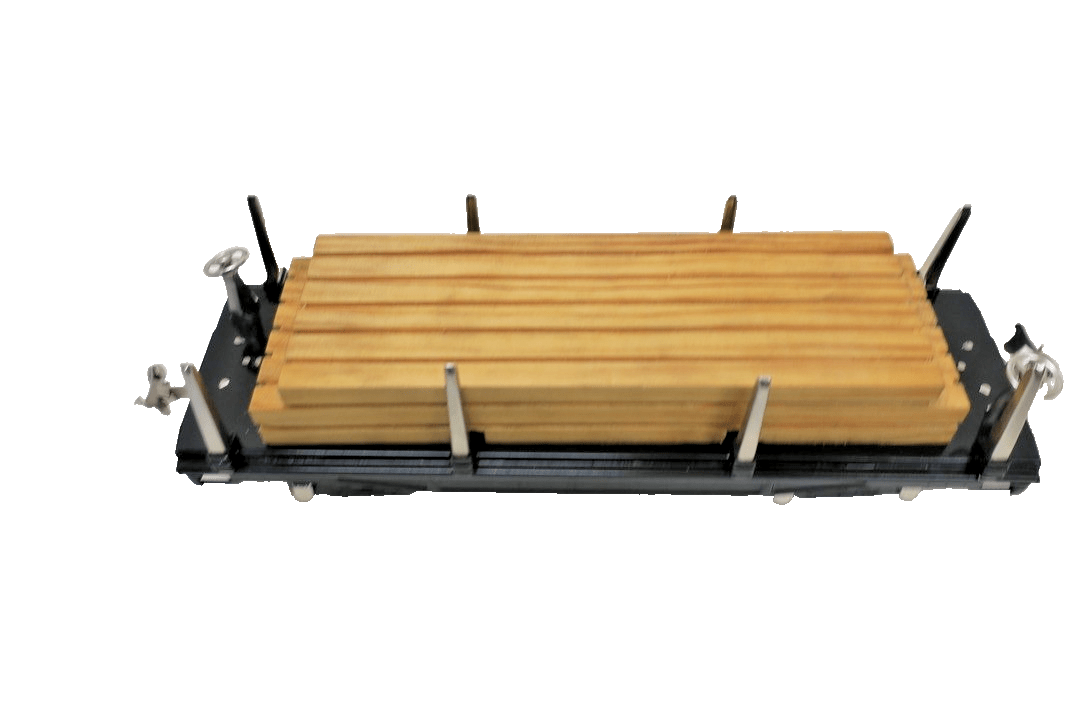 MTH Standard Gauge Tinplate Black 511 Flat Car w/ Wood Load 10 - 1117 - WISE GUYS HOBBIES LLC