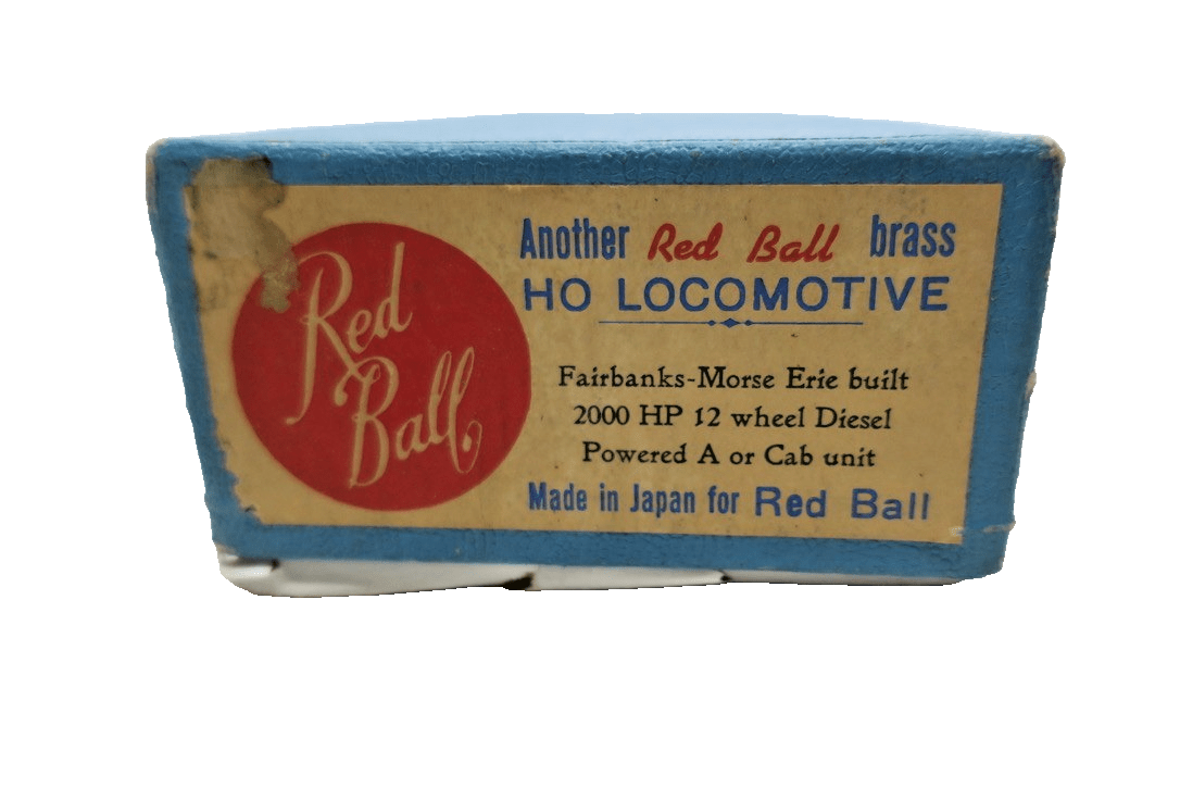 Red ball Ho Brass Fairbanks Morse 2000 HP 12 Wheel Diesel B unit Brass Unpainted - WISE GUYS HOBBIES LLC