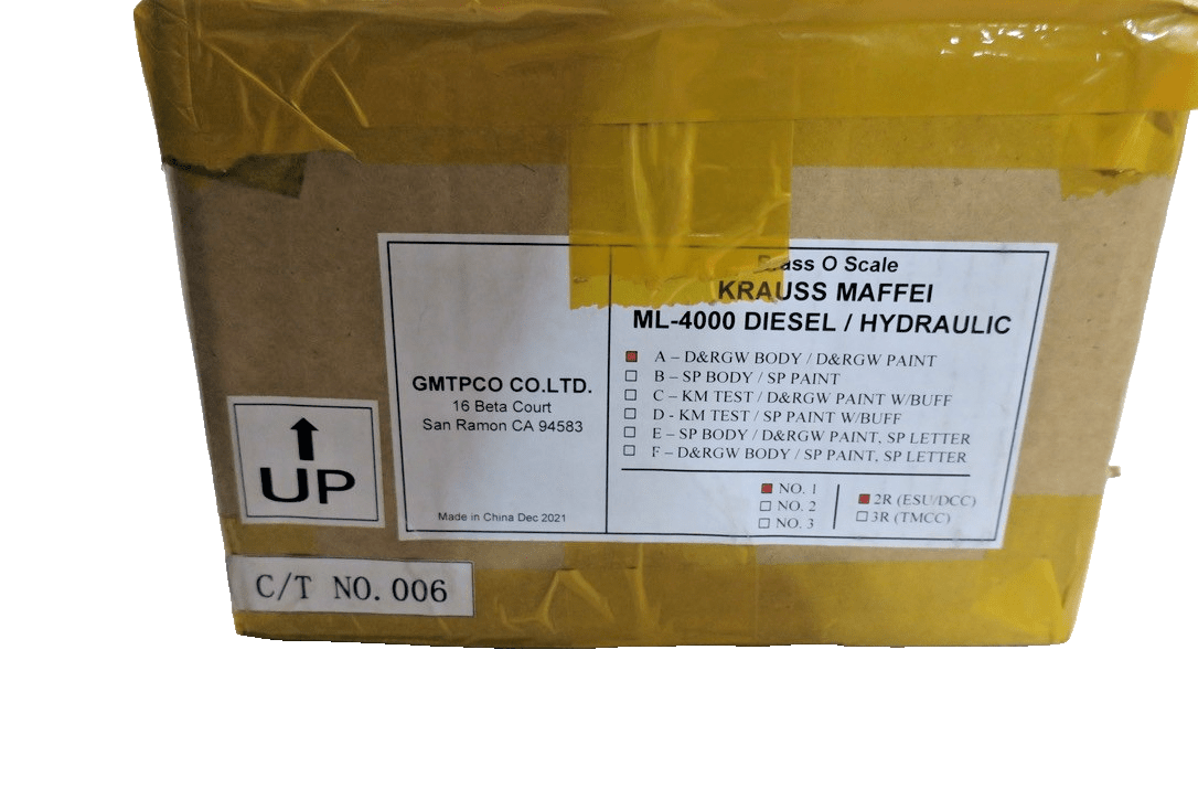 3rd Rail Brass O Scale KRAUSS MAFFEI ML - 4000 D&RGW 4001 2 Rail Locomotive - WISE GUYS HOBBIES LLC