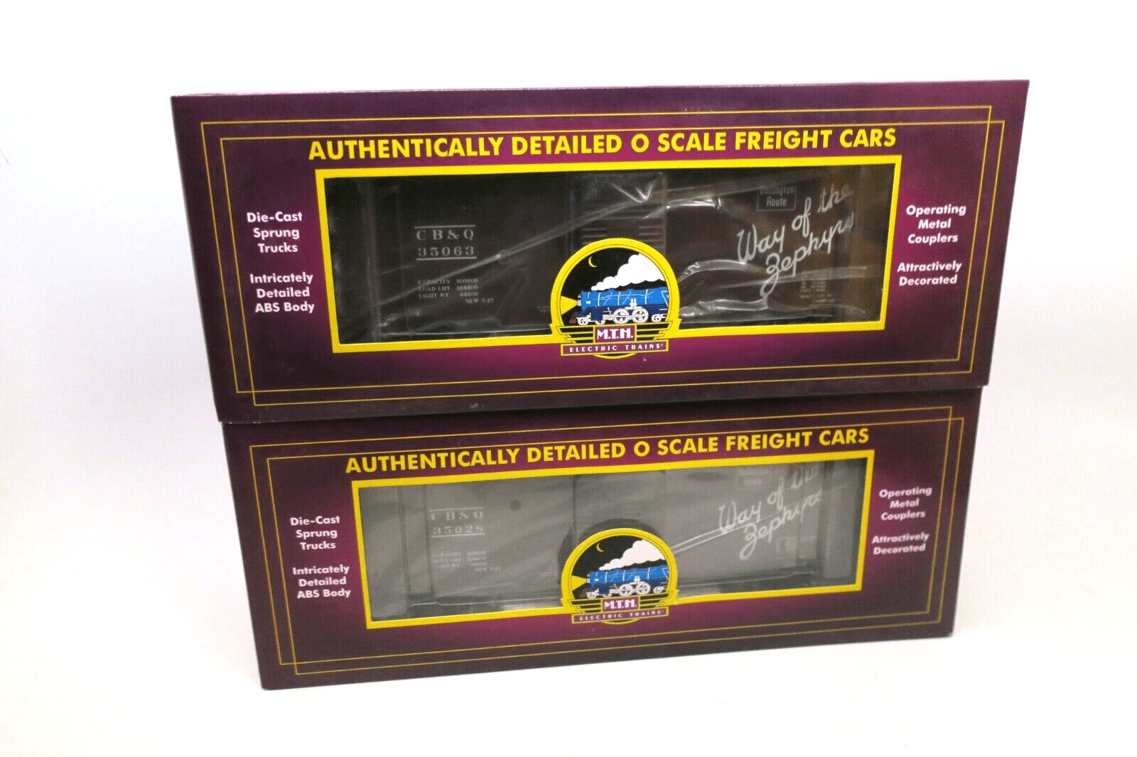 MTH 6-Car 40' AAR Box Car Set - Chicago Burlington & Quincy 20-90726 - WISE GUYS HOBBIES LLC