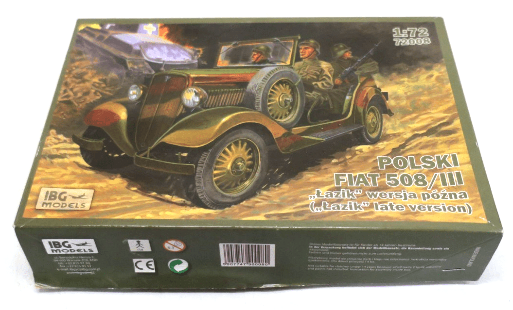 IBG Models 1/72 Polski FIAT 508/III ("Lazik" late version) Model Kit 72008 - WISE GUYS HOBBIES LLC