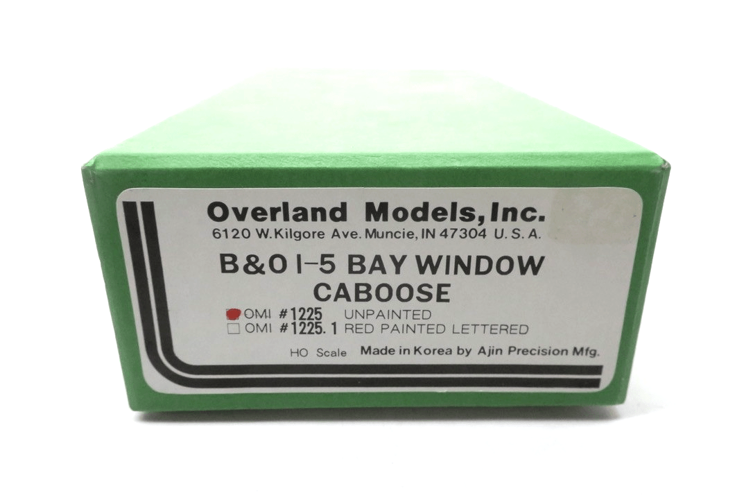 Overland Models HO Scale Brass B&O 'I-5' Bay Window Caboose, OMI-1225 - WISE GUYS HOBBIES LLC