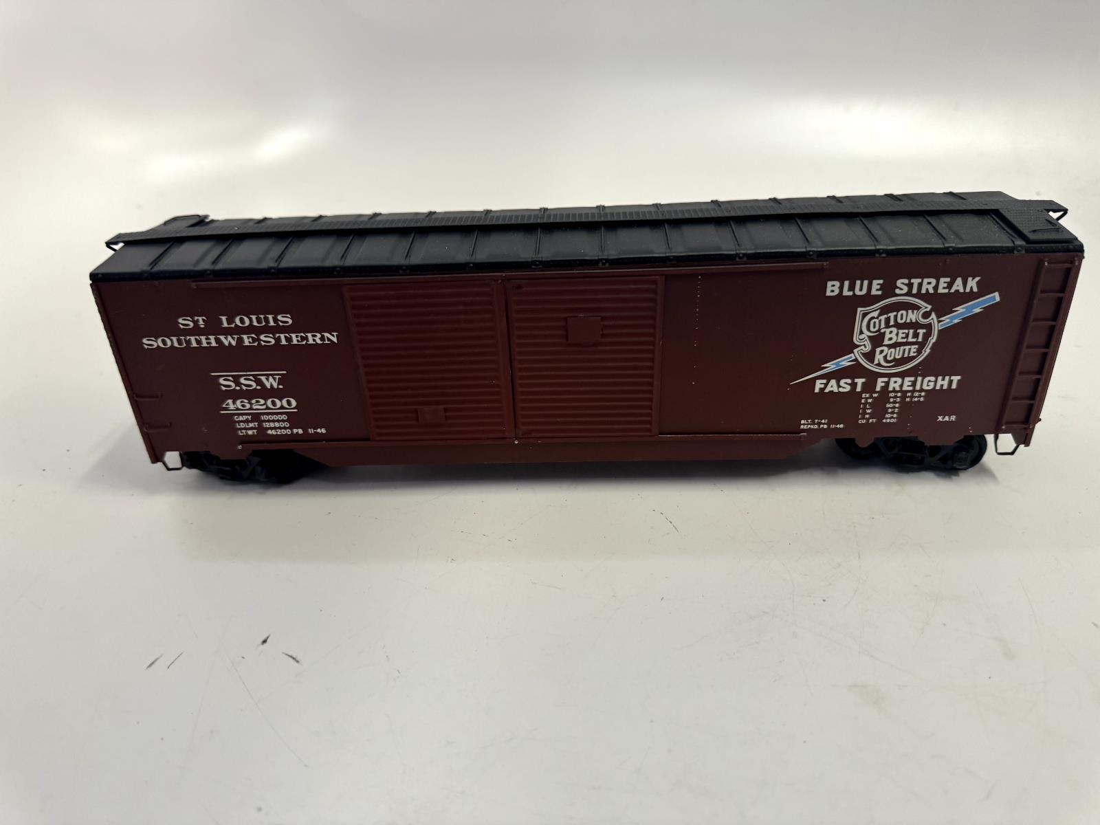 HAND BUILT CUSTOM AUTOMOBILE BOXCAR COTTON BELT SSW KCS O SCALE 2R - WISE GUYS HOBBIES LLC