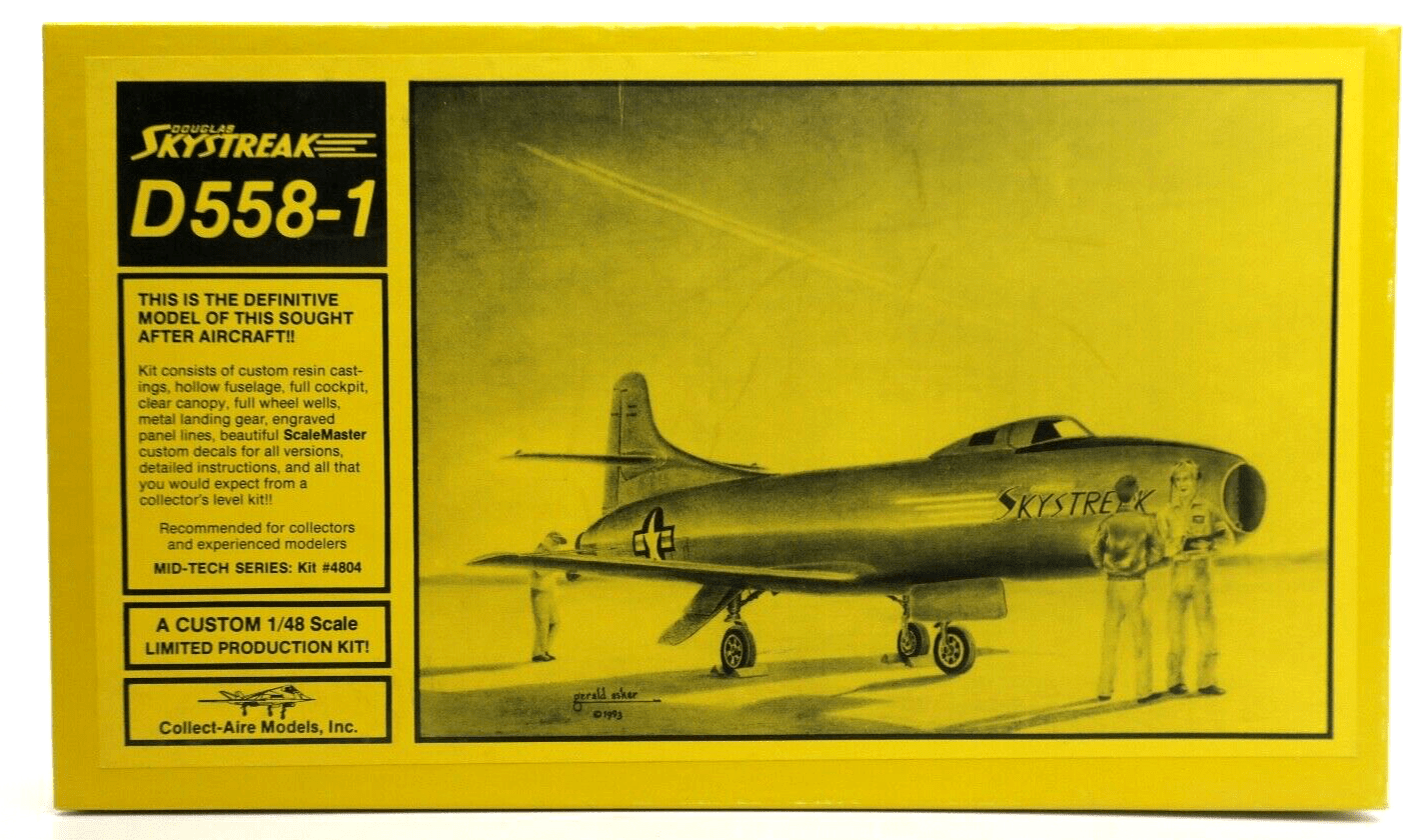 RARE Collect-Aire 1/48 D558-1 Skystreak Model Kit No. 4804 - WISE GUYS HOBBIES LLC
