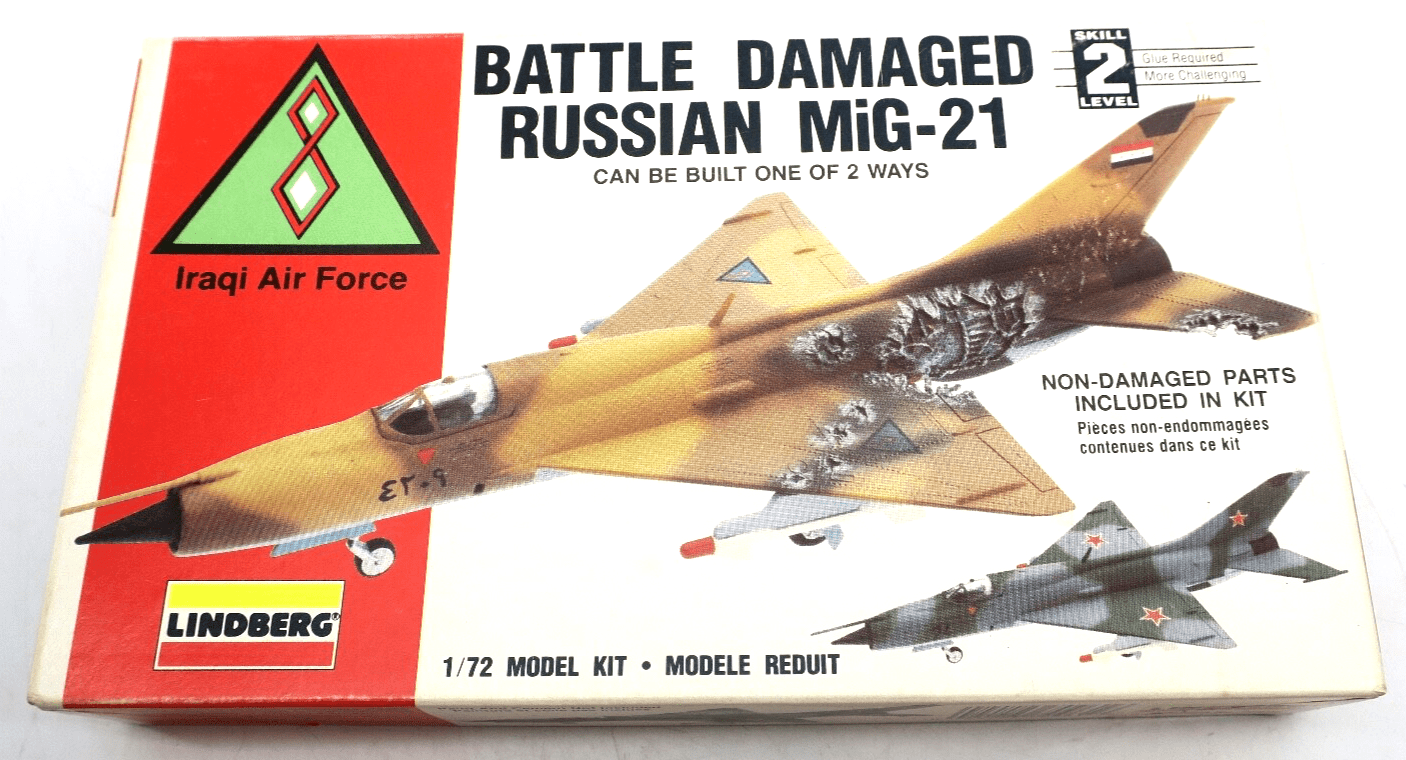 Lindberg 1/72 Battle Damaged Russian MiG-21 Model Kit - WISE GUYS HOBBIES LLC