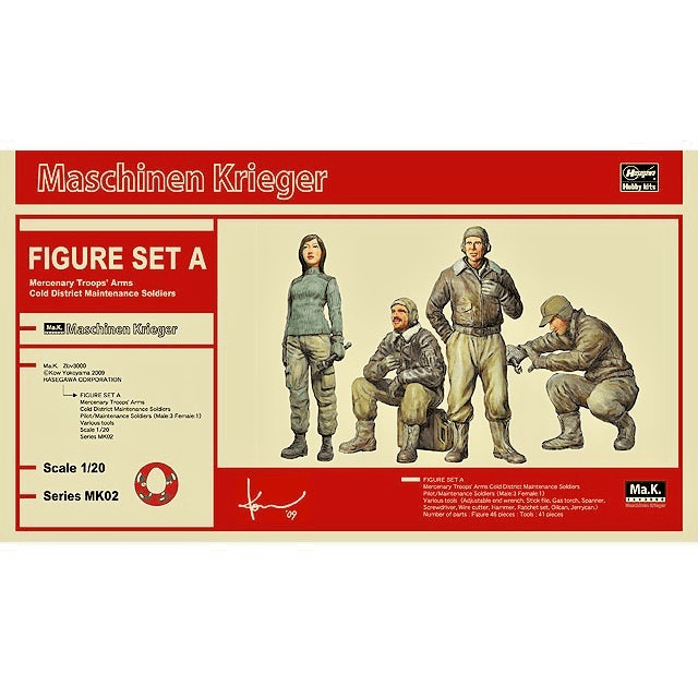 Hasegawa Maschinen Krieger 1/20 Figure Set A Model Kit - WISE GUYS HOBBIES LLC