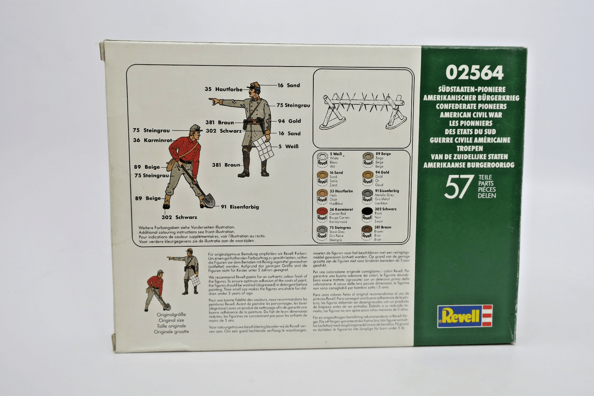 Revell 1/72 Confederate Pioneers Model Kit 02564 - WISE GUYS HOBBIES LLC