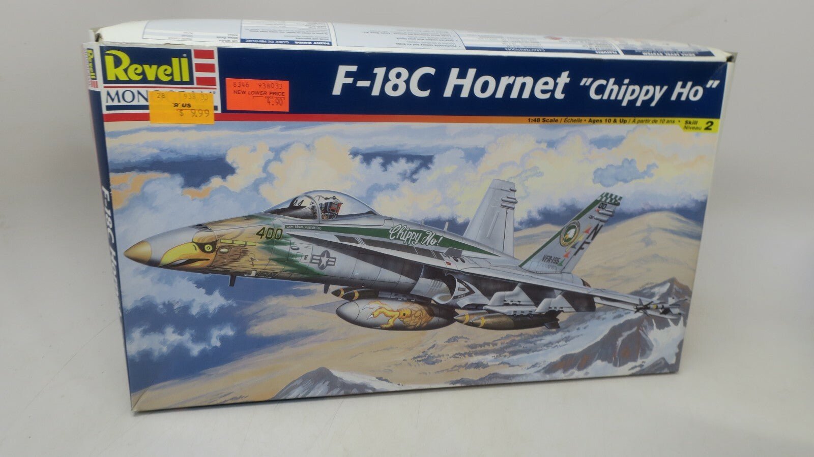 F18C Hornet "Chippie Ho" RARE Fighter 1:48 Model Kit Revell 1998 Open Box - WISE GUYS HOBBIES LLC