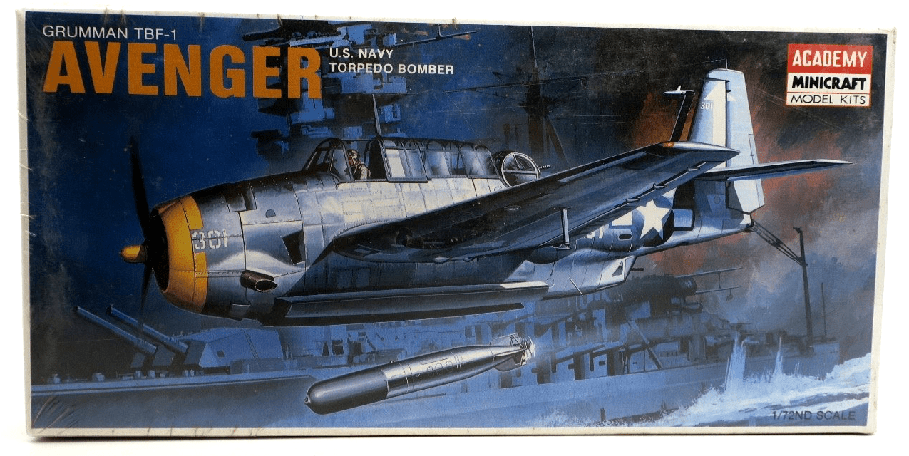 Academy 1/72 Grumman TBF - 1 Avenger Model Kit 1651 - WISE GUYS HOBBIES LLC