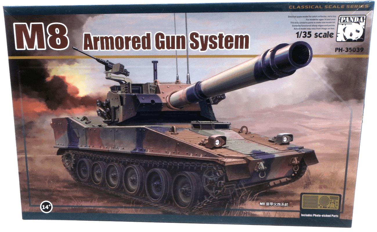 Panda 1/35 M8 Armored Gun System Model Kit PH35039 - WISE GUYS HOBBIES LLC