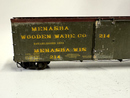 MENASHA WARE O SCALE 2 RAIL WOODSIDE BOXCAR SCRATCH BUILT MERCHANDISE CAR C/P