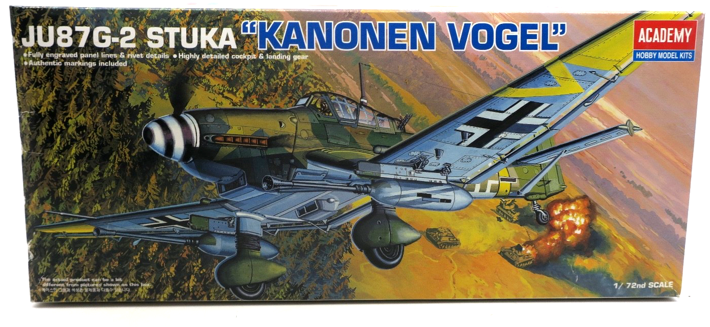 Academy 1/72 JU87G - 2 Stuka Kanonen Vogel Model Kit 12404 - WISE GUYS HOBBIES LLC