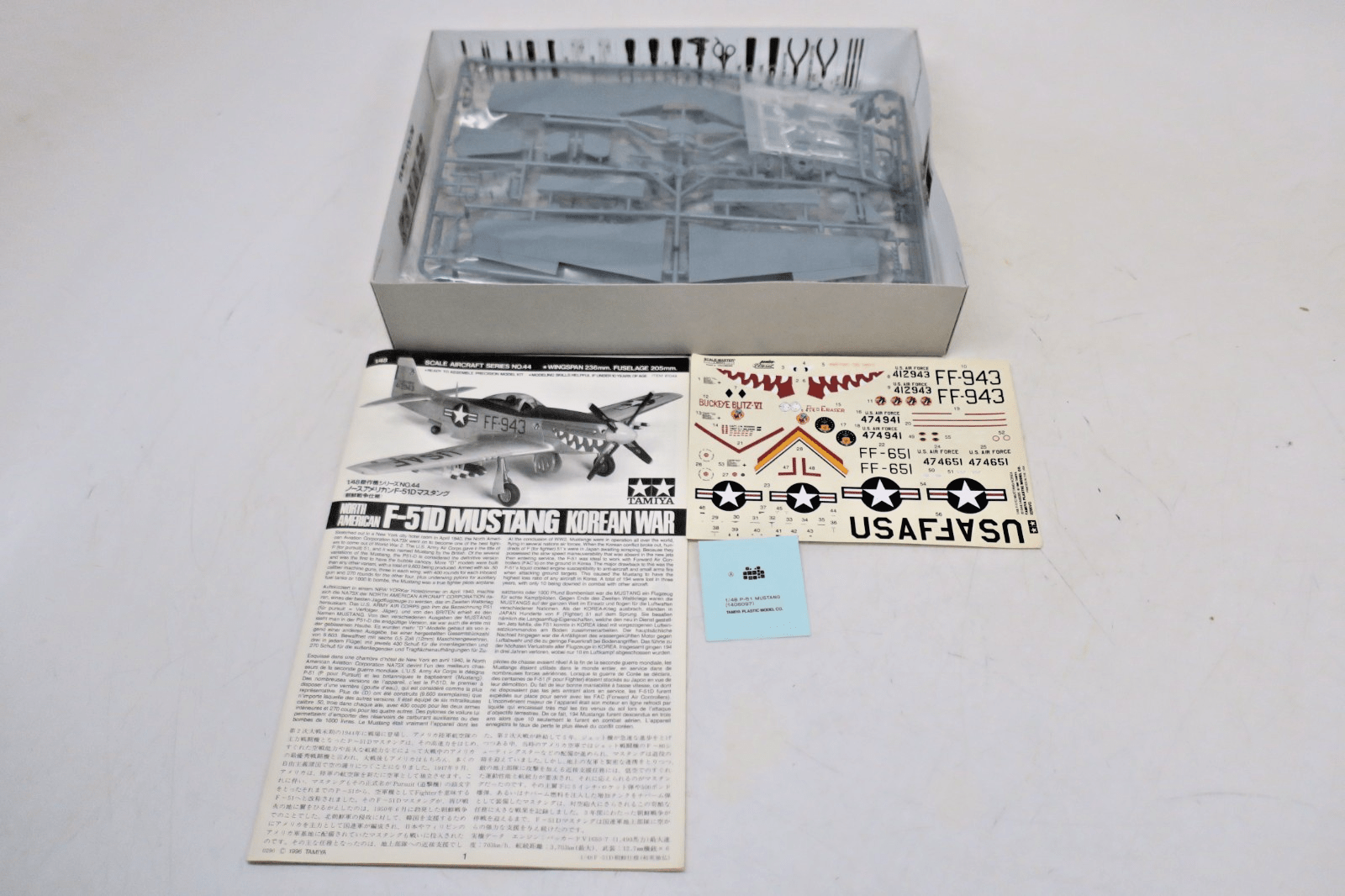Tamiya 1/48 North American F - 51D Mustang Korean War Model Kit 44 - WISE GUYS HOBBIES LLC