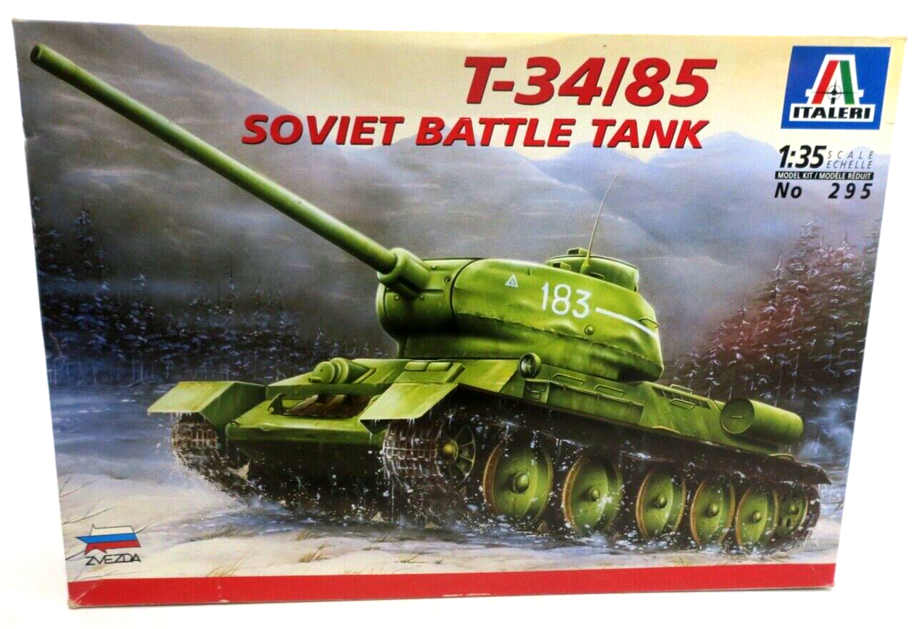Italeri 1/35 T-34/85 Soviet Battle Tank Model Kit - WISE GUYS HOBBIES LLC