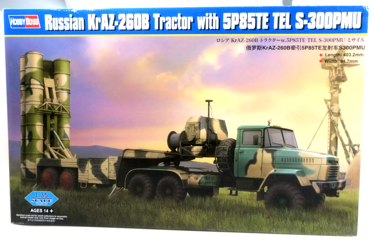 Hobby Boss 1/35 Russian KrAZ-260B Tractor With 5P85TE TEL Model Kit 85511 - WISE GUYS HOBBIES LLC