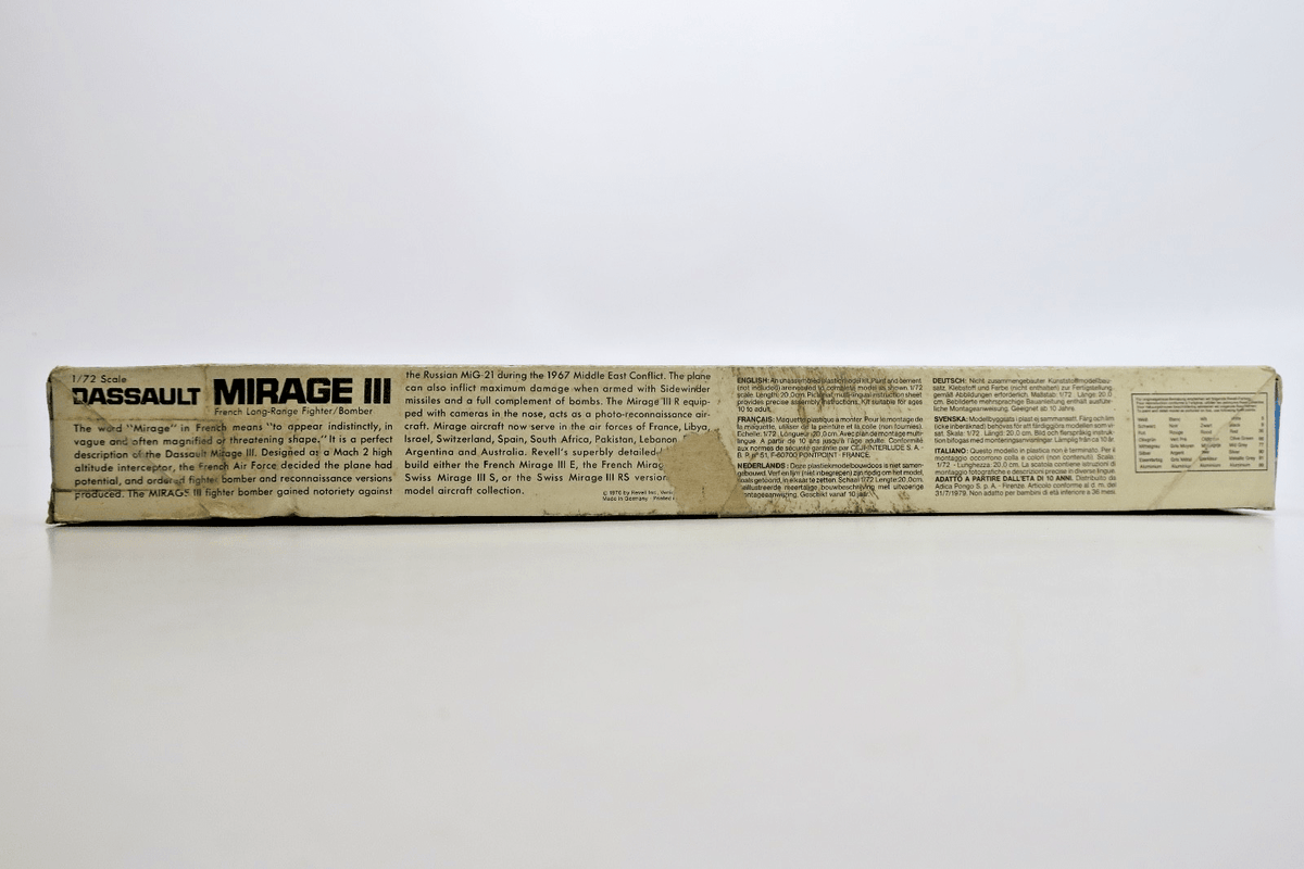 Revell 1/72 Dassault Mirage III Model Kit 0225 - WISE GUYS HOBBIES LLC