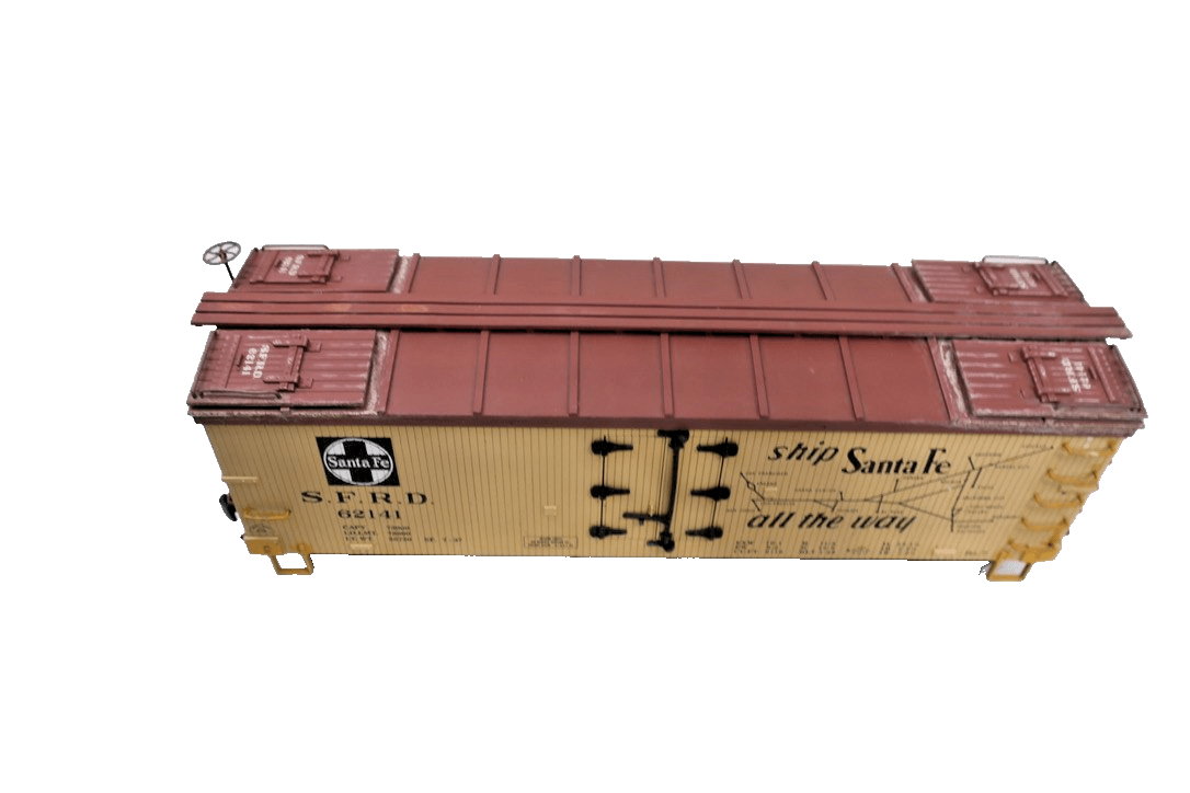 Aristocraft Santa Fe (ATSF) Map 62141 Wood Reefer Car ART - 46214 - 1 - WISE GUYS HOBBIES LLC