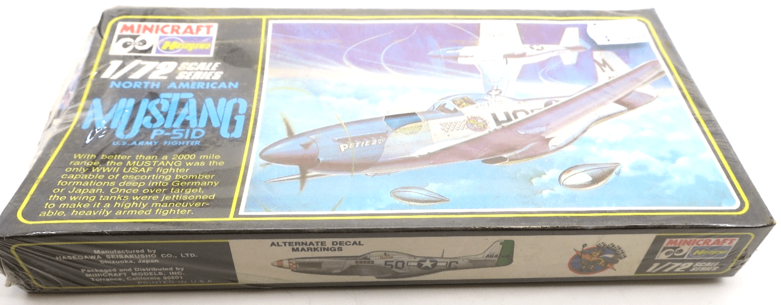 Hasegawa Minicraft 1/72 North American P - 51D Mustang Model Kit 101 - WISE GUYS HOBBIES LLC