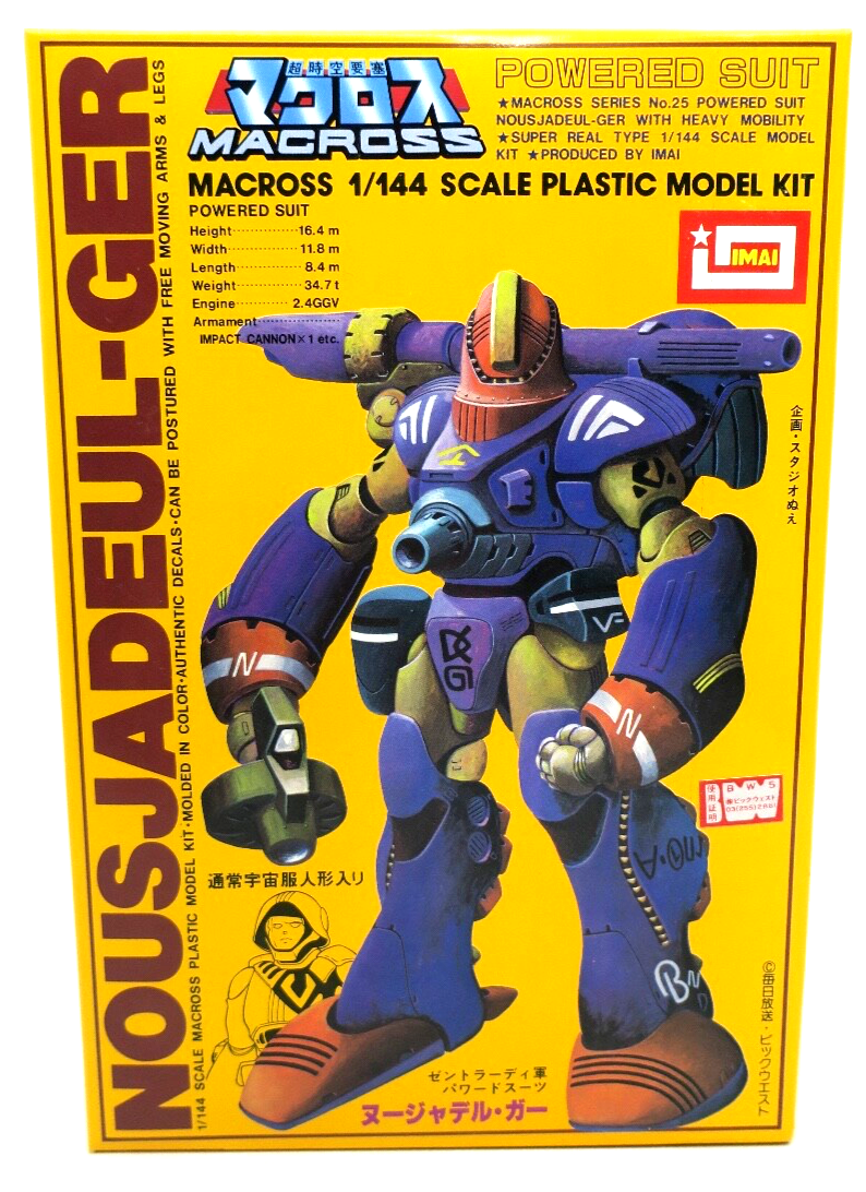 Vintage Imai Macross 1/144 Nousjadeul-Ger Powered Suit Model Kit 25 - WISE GUYS HOBBIES LLC