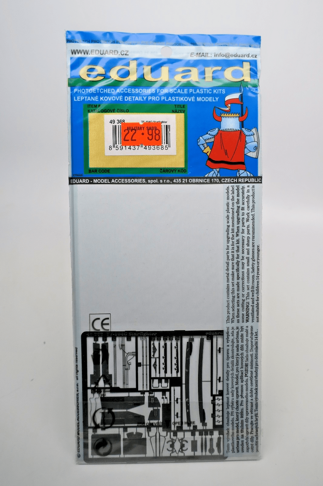 Eduard 1/48 TF - 104G Starfighter Photo - Etch Detail Set 49368 - WISE GUYS HOBBIES LLC