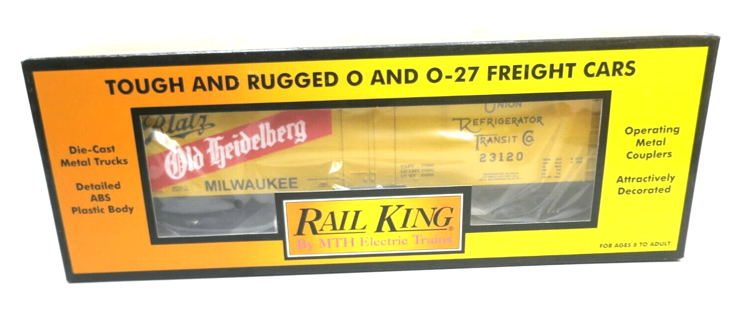 Rail King MTH Trains Old Heidelberg Beer Modern Reefer Car 30-7829 O Scale - WISE GUYS HOBBIES LLC
