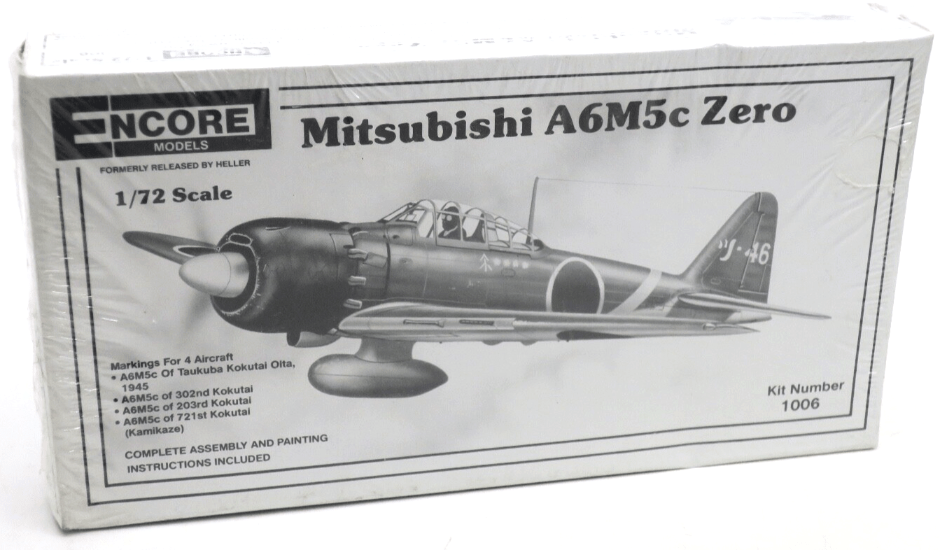 Encore 1/72 Mitsubishi A6M5c Zero Model Kit 1006 - WISE GUYS HOBBIES LLC