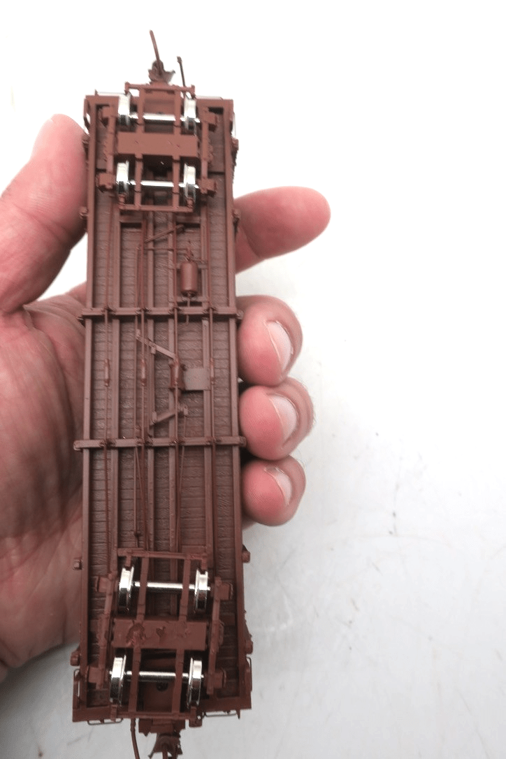 Milestone Models PBL Brass D&RGW Rail & Tie Car Sn3 Scale Painted RED 6084 - WISE GUYS HOBBIES LLC