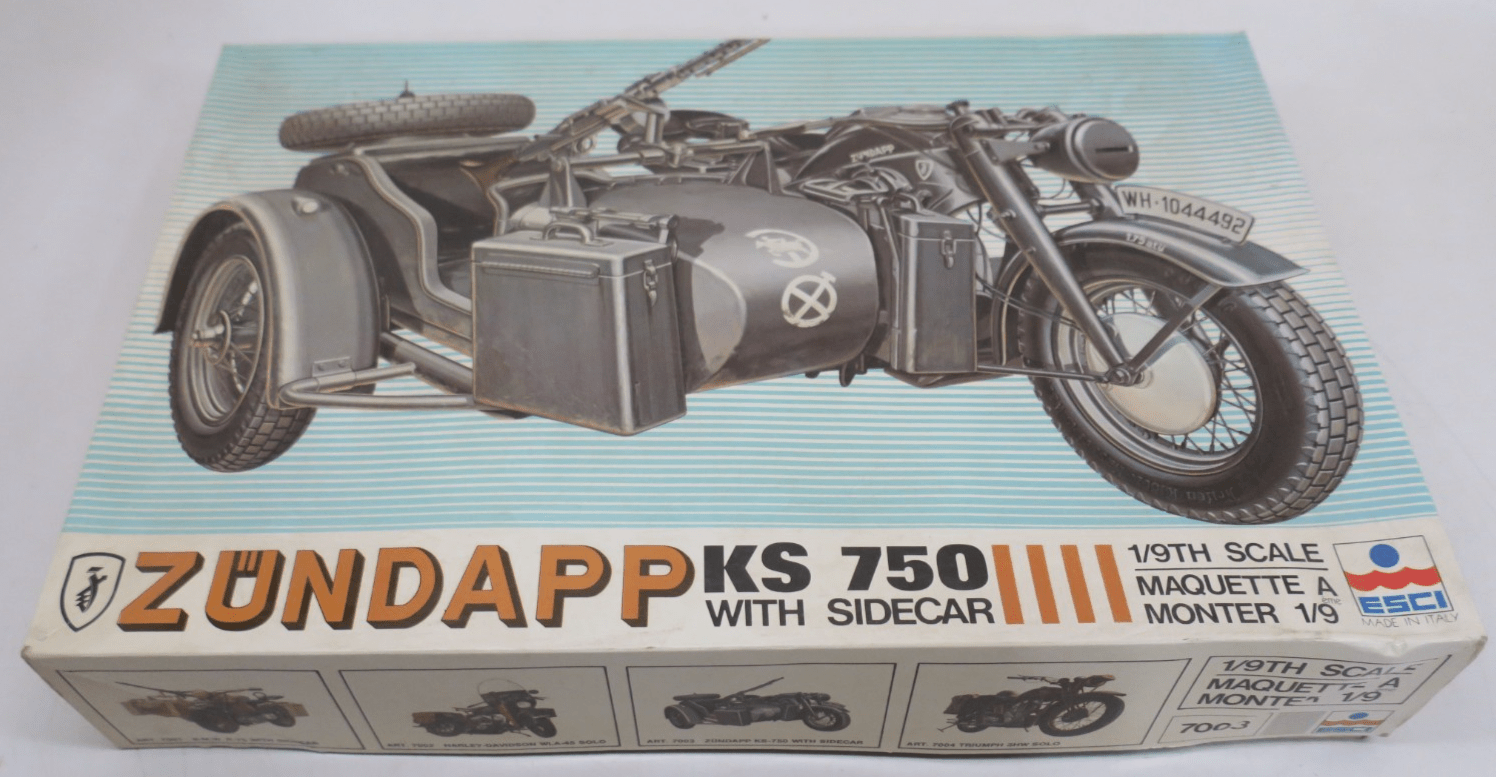ESCI 1/9 Zundapp KS 750 With Sidecar Model Kit 7003 - WISE GUYS HOBBIES LLC