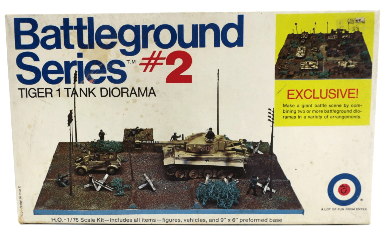 Entex 1/76 Battleground Series 2 Tiger 1 Tank Diorama Plastic Model Kit 8506B - WISE GUYS HOBBIES LLC