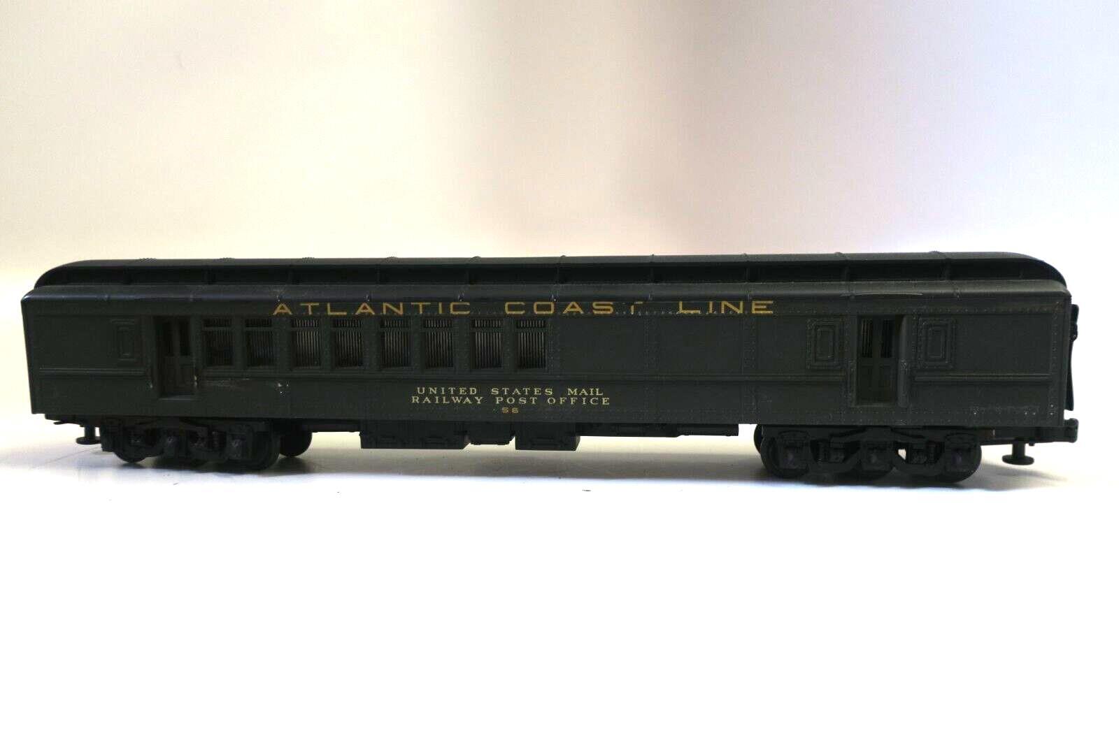 ATLANTIC COAST LINE CUSTOM BUILT RPO/BAGGAGE CAR O SCALE 2 RAIL - WISE GUYS HOBBIES LLC