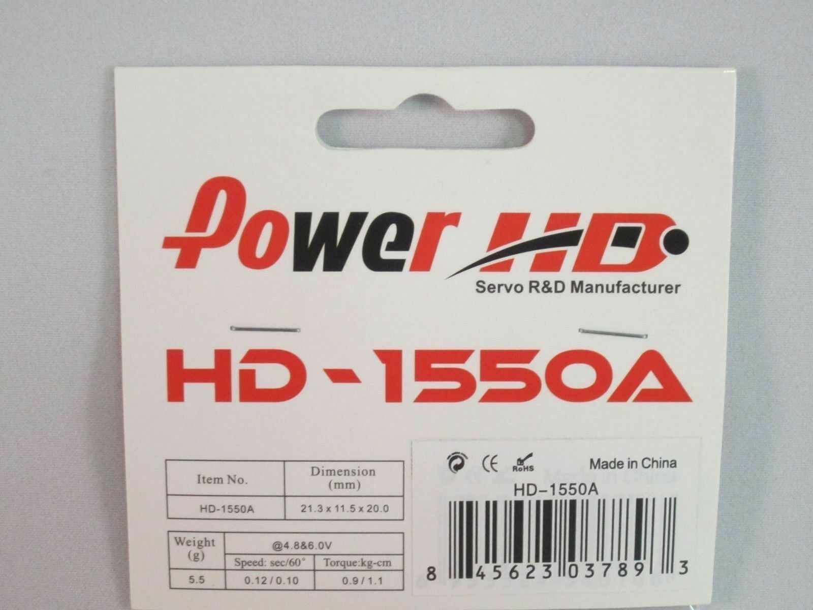 HD-1550A 5.5g High Performance Micro mini Servo by Power HD JR Hitec Futaba - WISE GUYS HOBBIES LLC
