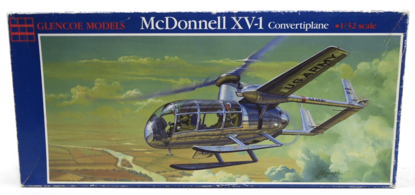 Glencoe Models 1/32 McDonnell XV - 1 Convertiplane Model Kit 05201 - WISE GUYS HOBBIES LLC