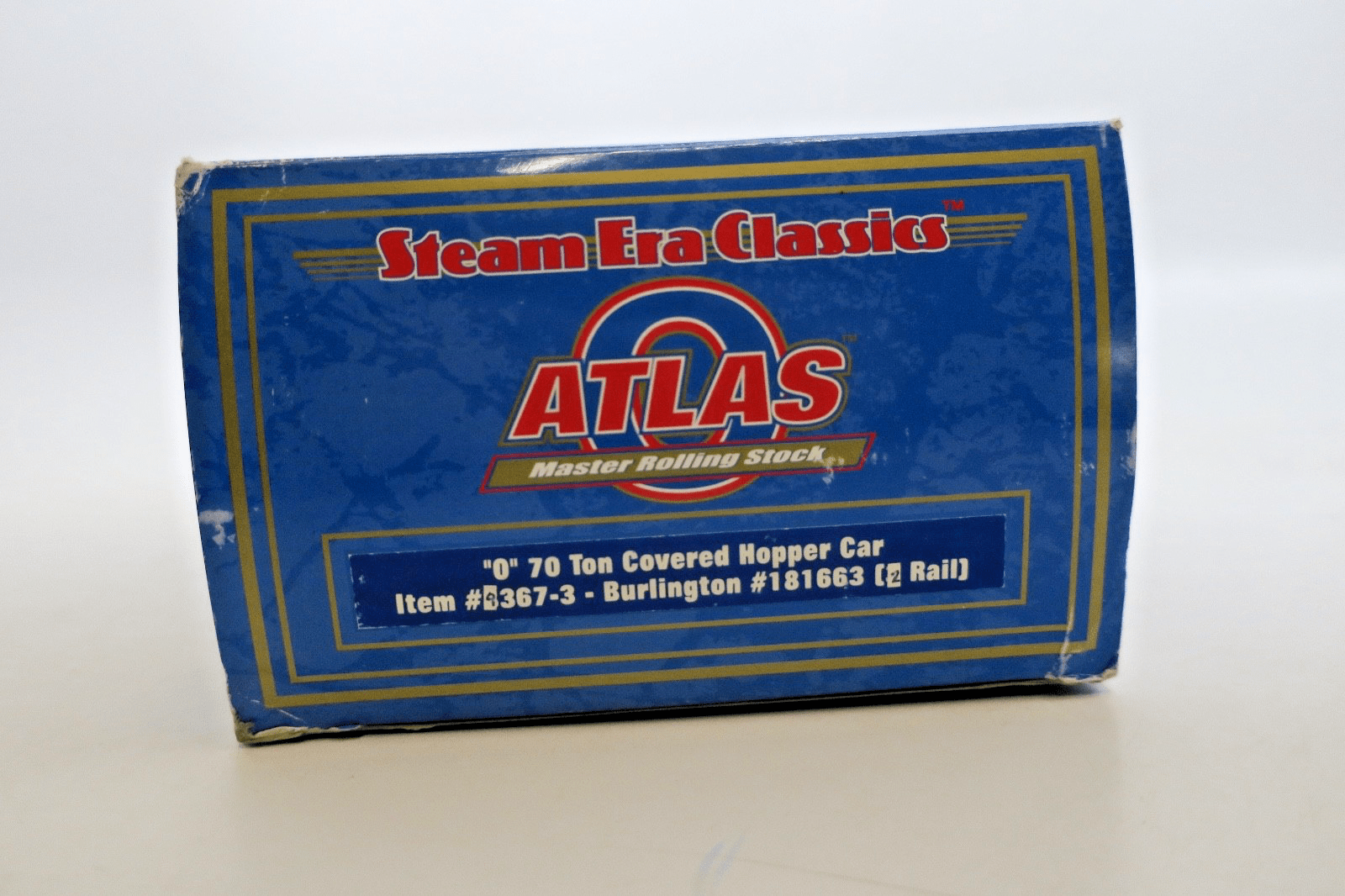 ATLAS O Scale 70 Ton Covered Hopper Car 9367 - 3 Burlington 181663 2 Rail - WISE GUYS HOBBIES LLC
