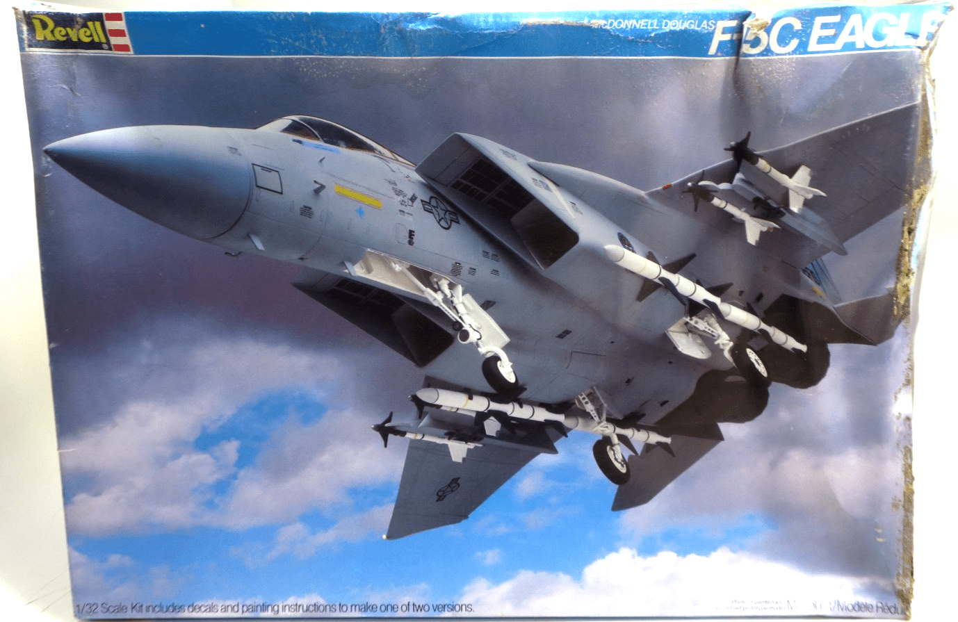 DAMAGED Box Revell 1/32 McDonnell Douglas F-15C Eagle Model Kit 4800 - WISE GUYS HOBBIES LLC
