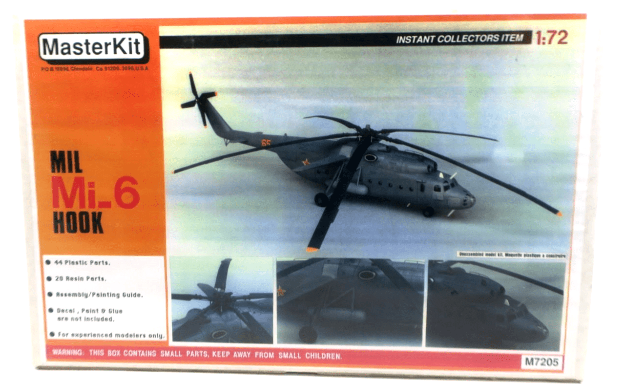 SEALED Master Kit 1/72 MIL Mi-6 Hook Model Kit M7205 - WISE GUYS HOBBIES LLC