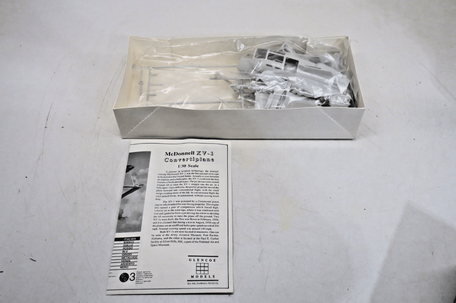 Glencoe Models 1/32 McDonnell XV - 1 Convertiplane Model Kit 05201 - WISE GUYS HOBBIES LLC