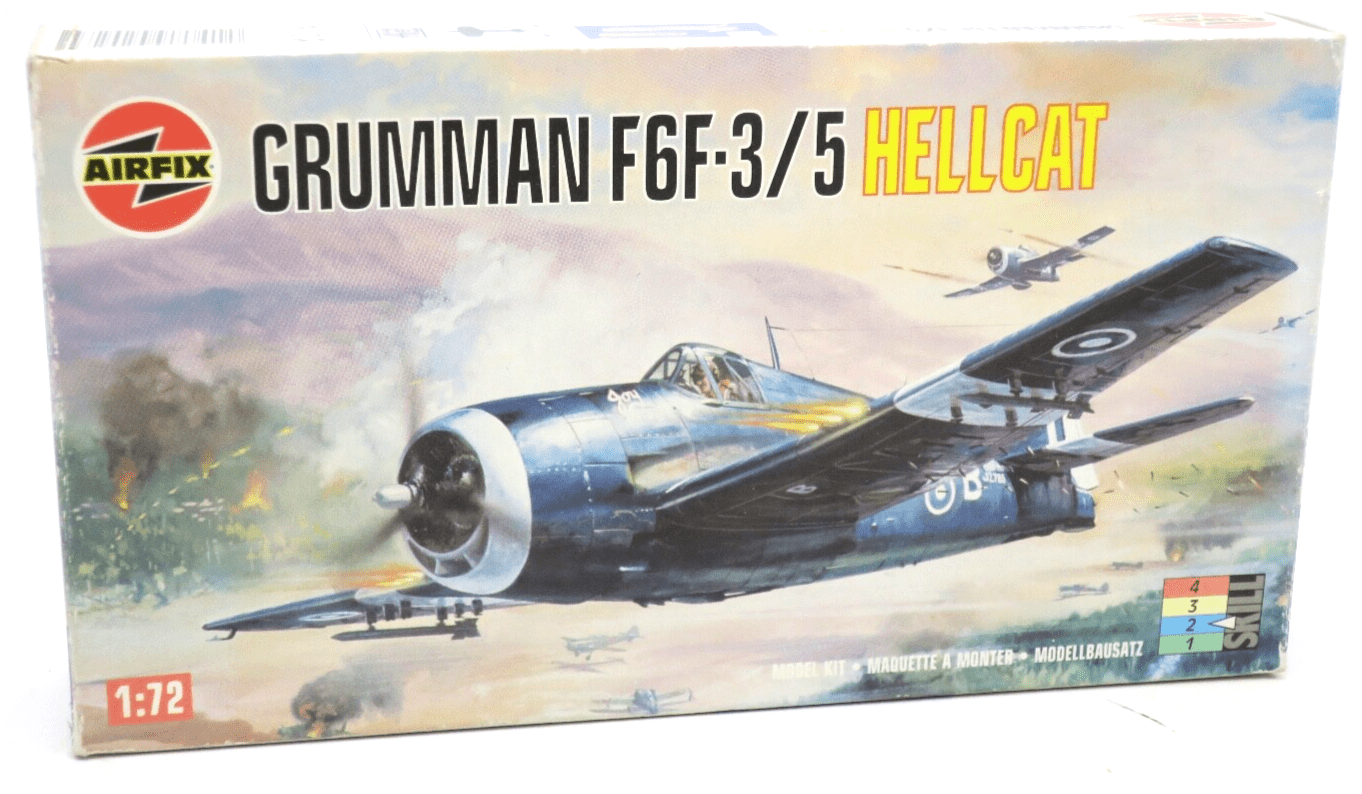 Airfix 1/72 Grumman F6F-3/5 Hellcat Model Kit - WISE GUYS HOBBIES LLC