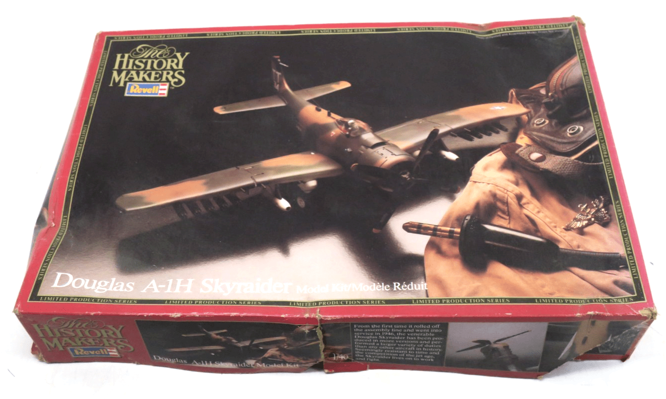 Revell The History Makers 1/40 Douglas A - 1H Skyraider Model Kit 8615 USED - WISE GUYS HOBBIES LLC