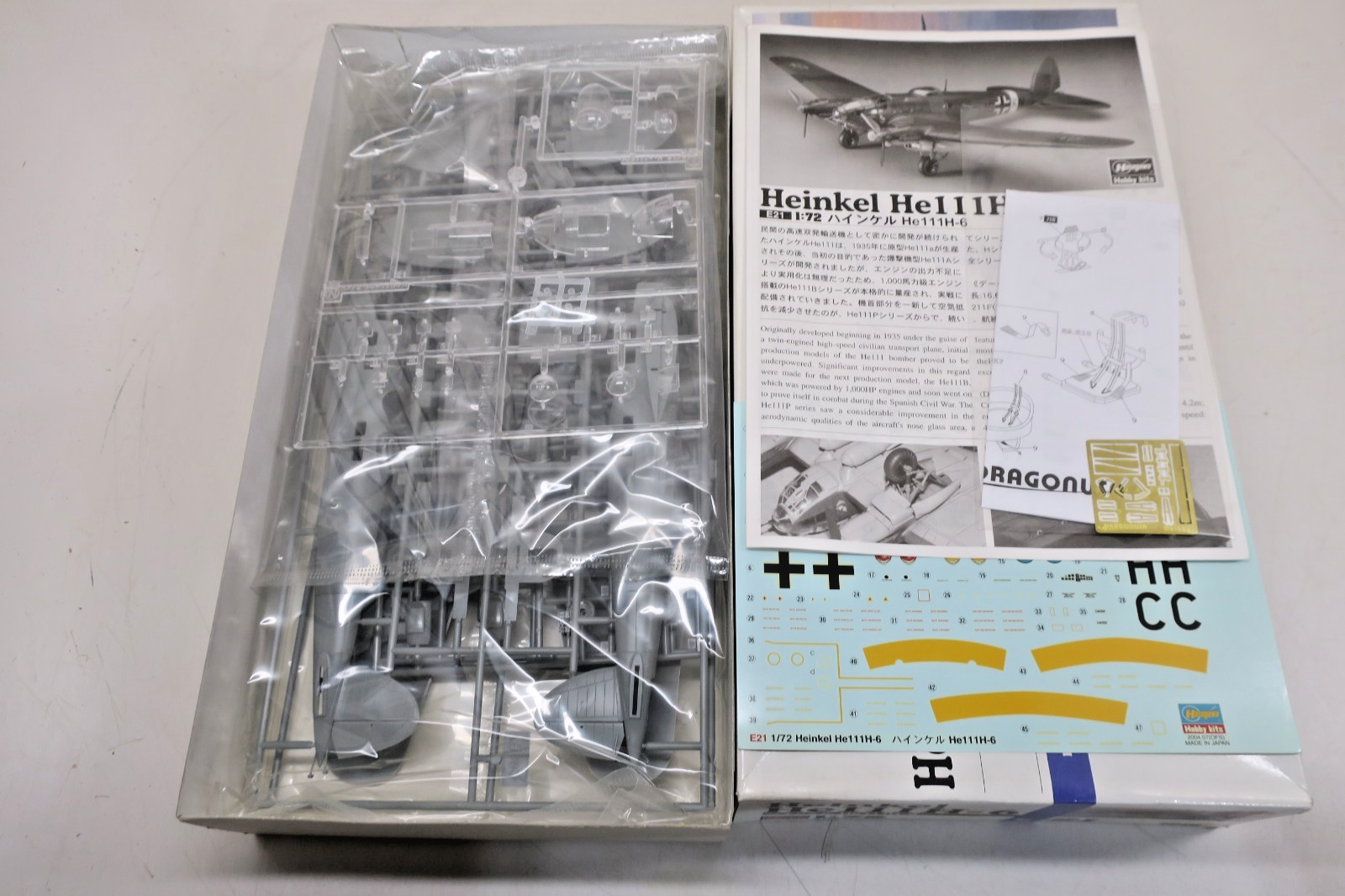 Hasegawa 1/72 Heinkel He111 H-6 Model Kit #E21:3200