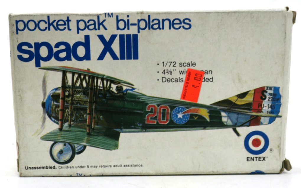 Entex 1/72 Spad XIII Model Kit 8463S - 69 - WISE GUYS HOBBIES LLC