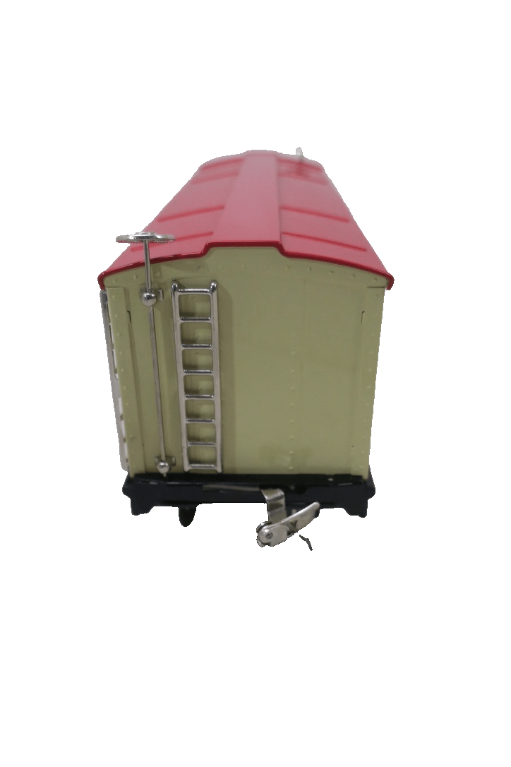 MTH Standard Gauge Reefer Tin plate Traditions 214R Ivory And Red / Nickel Trim - WISE GUYS HOBBIES LLC
