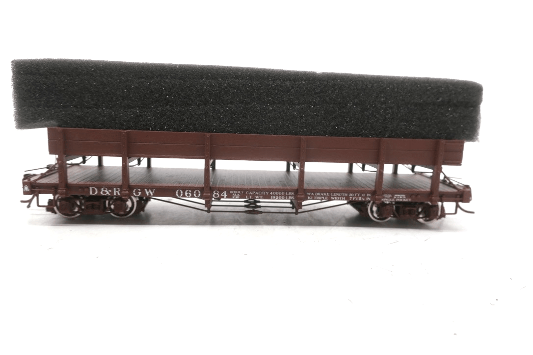 Milestone Models PBL Brass D&RGW Rail & Tie Car Sn3 Scale Painted RED 6084 - WISE GUYS HOBBIES LLC