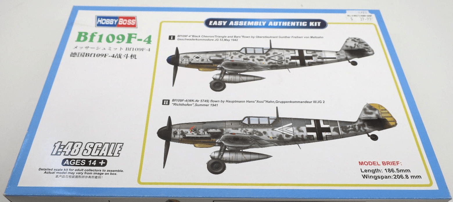 Hobby Boss 1/48 Bf109F - 4 Model Kit 81749 - WISE GUYS HOBBIES LLC