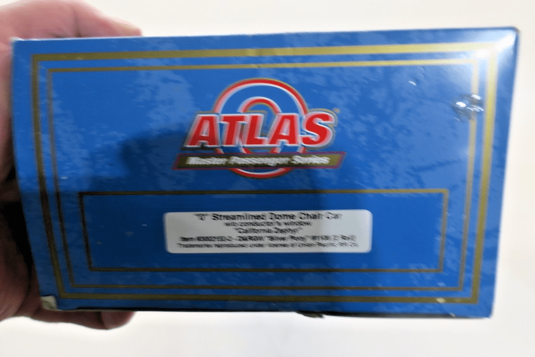 Atlas O Scale  3002152 - 2 Dome - Chair Car California Zephyr “Silver Pony” NOS! - WISE GUYS HOBBIES LLC