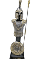 FRANKLIN MINT THE GREEK SPARTAN 480 BC 24k Gold Pewter Warrior 8" - WISE GUYS HOBBIES LLC